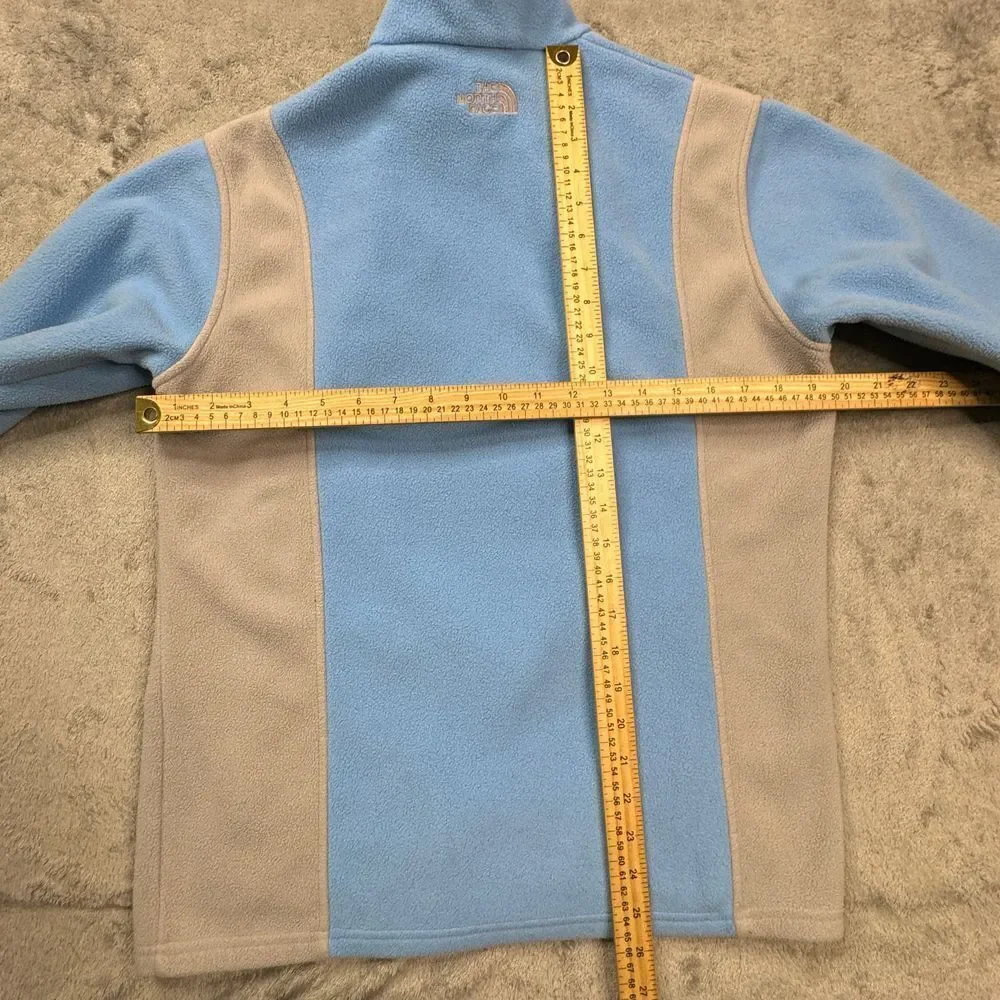 The North Face Full Zip‎ Fleece Girls Size XL Blue and Grey